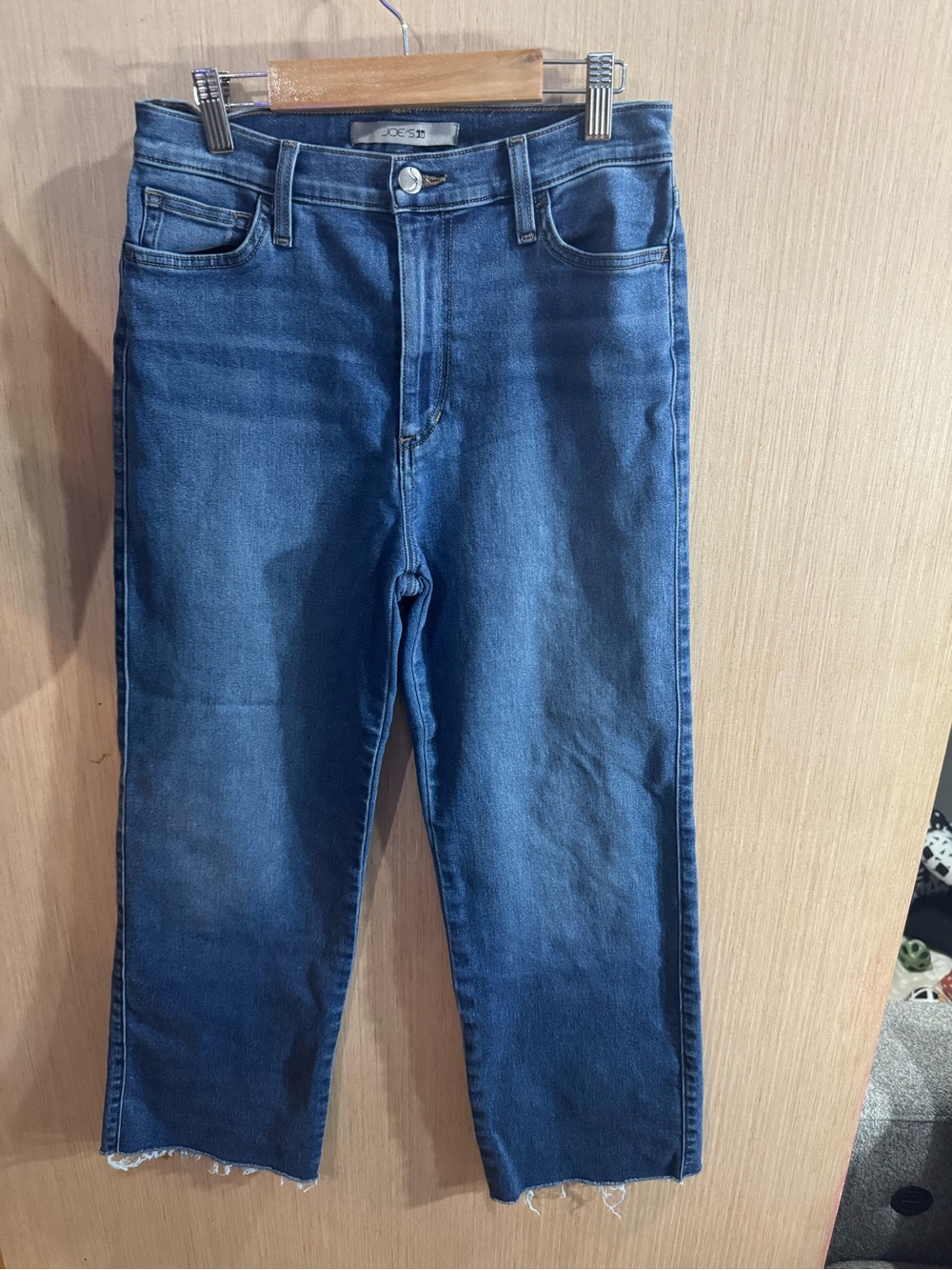 Women’s Joe's Jeans Dark Wash Cropped Wide Leg Raw Edge Jeans Size 27